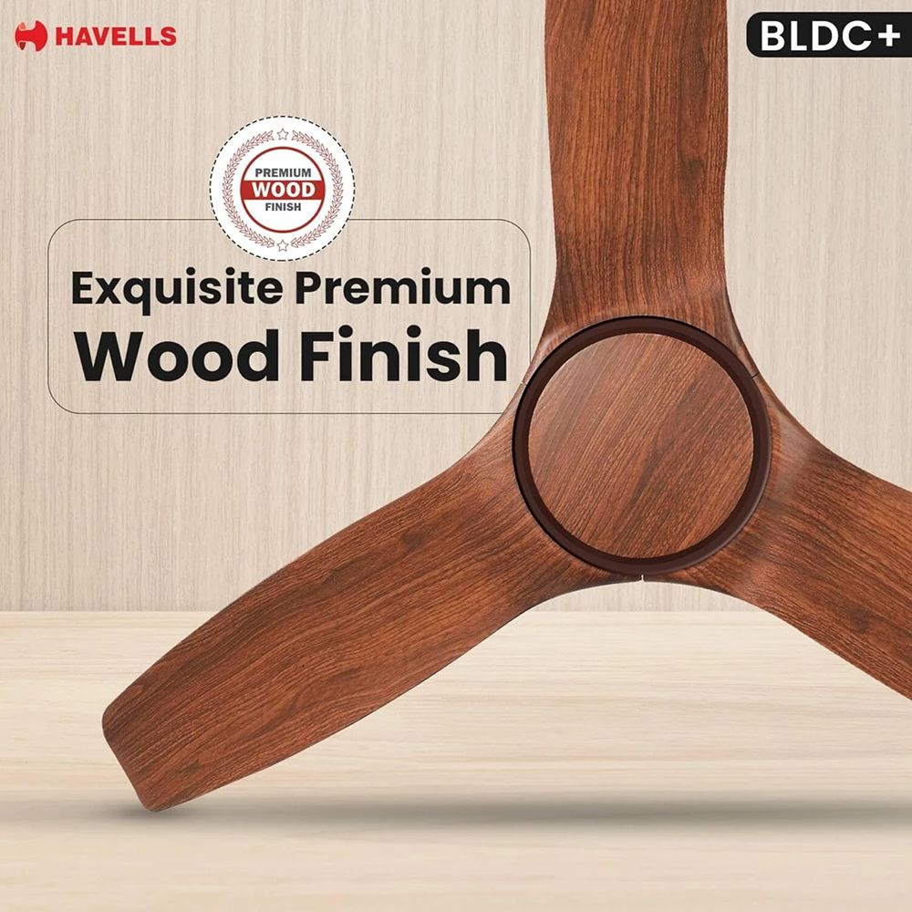 HAVELLS Stealth BLDC 5 Star 1200mm 3 Blade Permanent Magnet Motor Ceiling Fan with Remote (Aerodynamic Blades, Brown) HAVELLS Stealth BLDC 5 Star 1200mm 3 Blade Permanent Magnet Motor Ceiling Fan with Remote (Aerodynamic Blades, Brown)_6