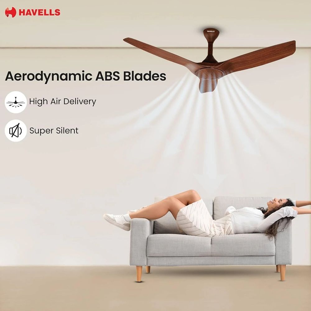 HAVELLS Stealth BLDC 5 Star 1200mm 3 Blade Permanent Magnet Motor Ceiling Fan with Remote (Aerodynamic Blades, Brown) HAVELLS Stealth BLDC 5 Star 1200mm 3 Blade Permanent Magnet Motor Ceiling Fan with Remote (Aerodynamic Blades, Brown)_7