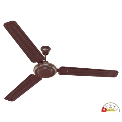 Orient APEX FX 1 Star 1200mm 3 Blade Double Ball Bearing Technology Ceiling Fan (Rust Resistant, Brown)