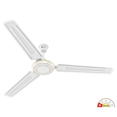 Orient APEX FX 1 Star 1200mm 3 Blade Double Ball Bearing Technology Ceiling Fan (Rust Resistant, White)