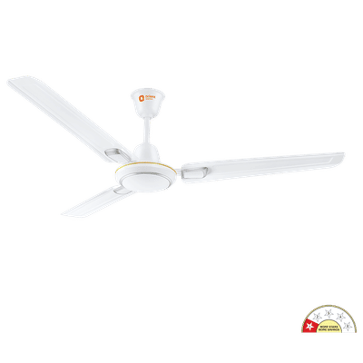 Orient Pacific Air Decor 1 Star 1200mm 3 Blade Copper Motor Ceiling Fan (Double Ball Bearing, White Sliver)