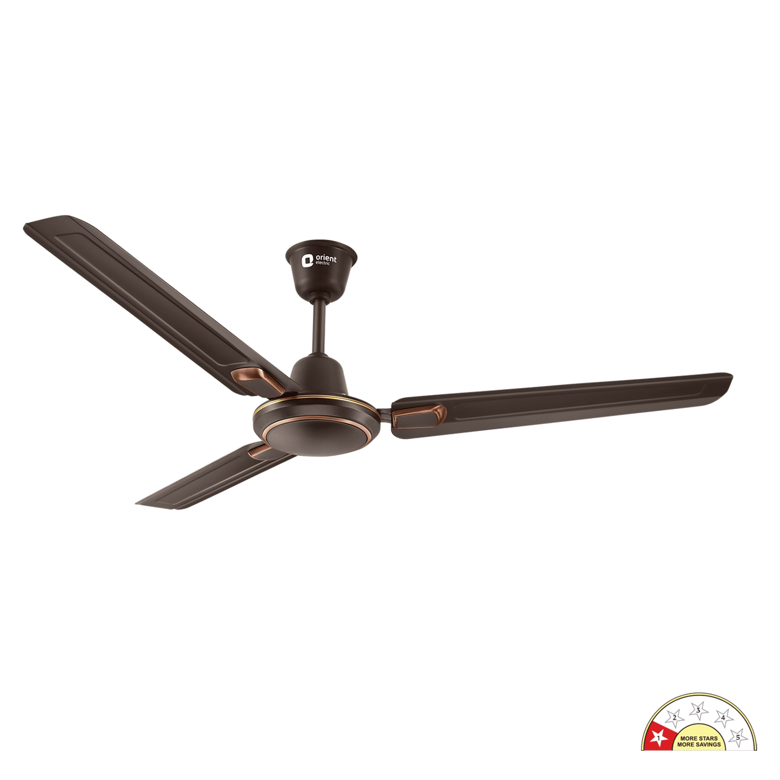 Orient Pacific Air Decor 1 Star 1200mm 3 Blade Copper Motor Ceiling Fan (Double Ball Bearing, Brown Bronze)_1