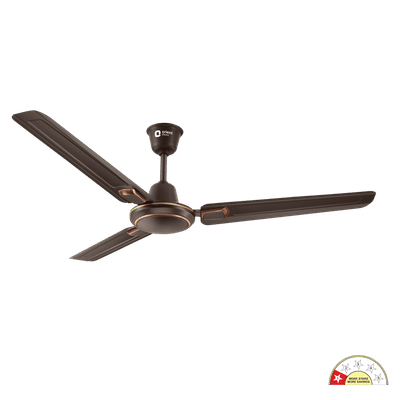 Orient Pacific Air Decor 1 Star 1200mm 3 Blade Copper Motor Ceiling Fan (Double Ball Bearing, Brown Bronze)