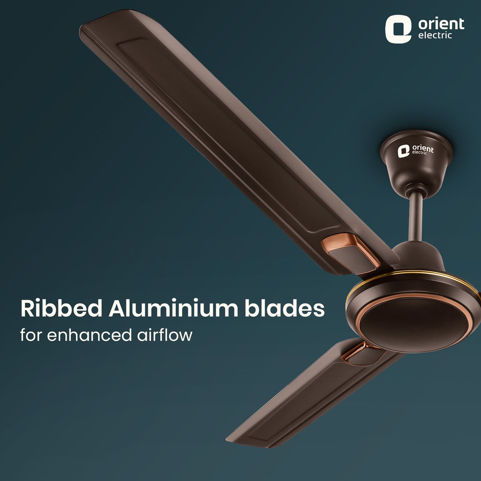 Orient Pacific Air Decor 1 Star 1200mm 3 Blade Copper Motor Ceiling Fan (Double Ball Bearing, Brown Bronze)_3