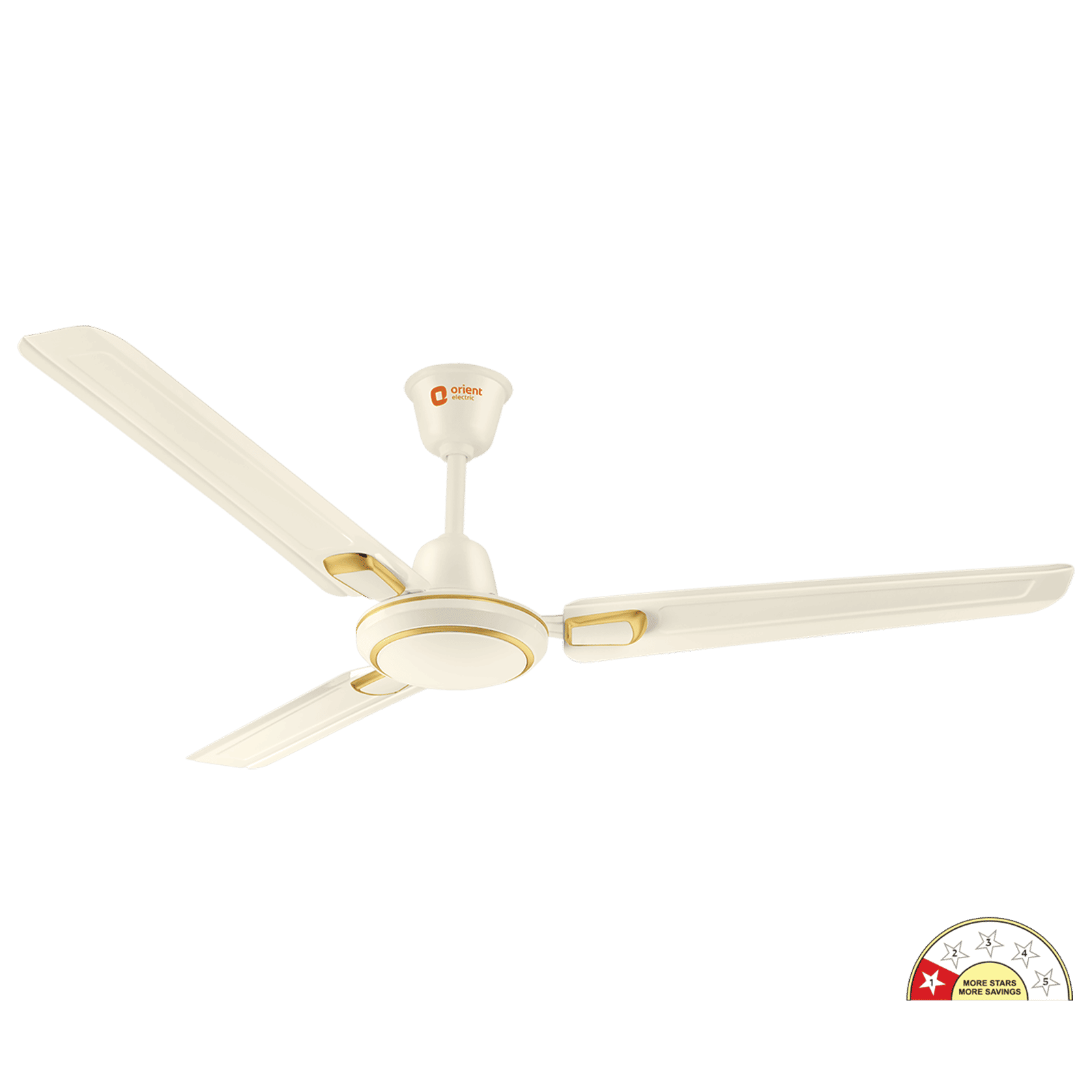 Orient Pacific Air Decor 1 Star 1200mm 3 Blade Copper Motor Ceiling Fan (Double Ball Bearing, Ivory Gold) Orient Pacific Air Decor 1 Star 1200mm 3 Blade Copper Motor Ceiling Fan (Double Ball Bearing, Ivory Gold)_1