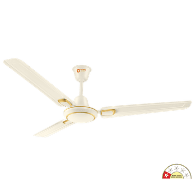 Orient Pacific Air Decor 1 Star 1200mm 3 Blade Copper Motor Ceiling Fan (Double Ball Bearing, Ivory Gold)