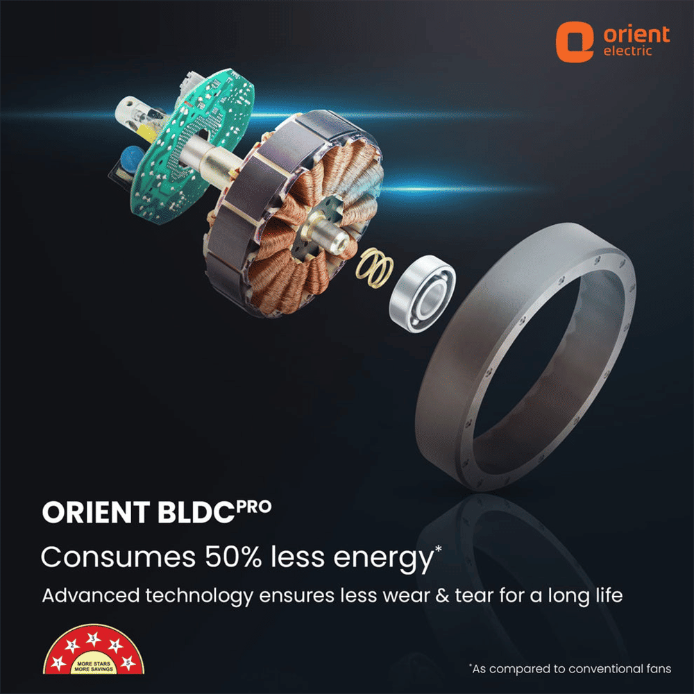 Orient Aeon 5 Star 1200mm 3 Blade BLDC Motor Ceiling Fan with Remote (Antidust, Pixel White) Orient Aeon 5 Star 1200mm 3 Blade BLDC Motor Ceiling Fan with Remote (Antidust, Pixel White)_7