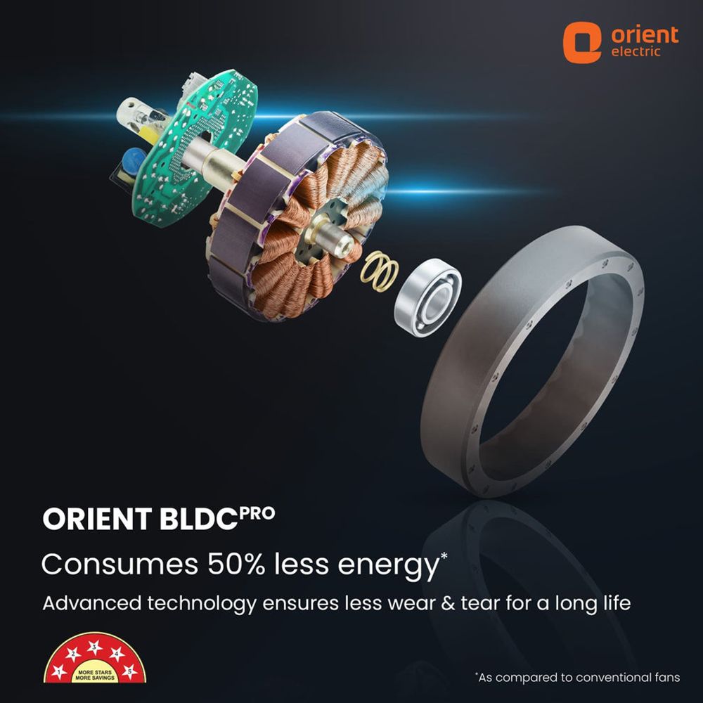 Orient Aeon 5 Star 1200mm 3 Blade BLDC Motor Ceiling Fan with Remote (Antidust, Magma Grey) Orient Aeon 5 Star 1200mm 3 Blade BLDC Motor Ceiling Fan with Remote (Antidust, Magma Grey)_5