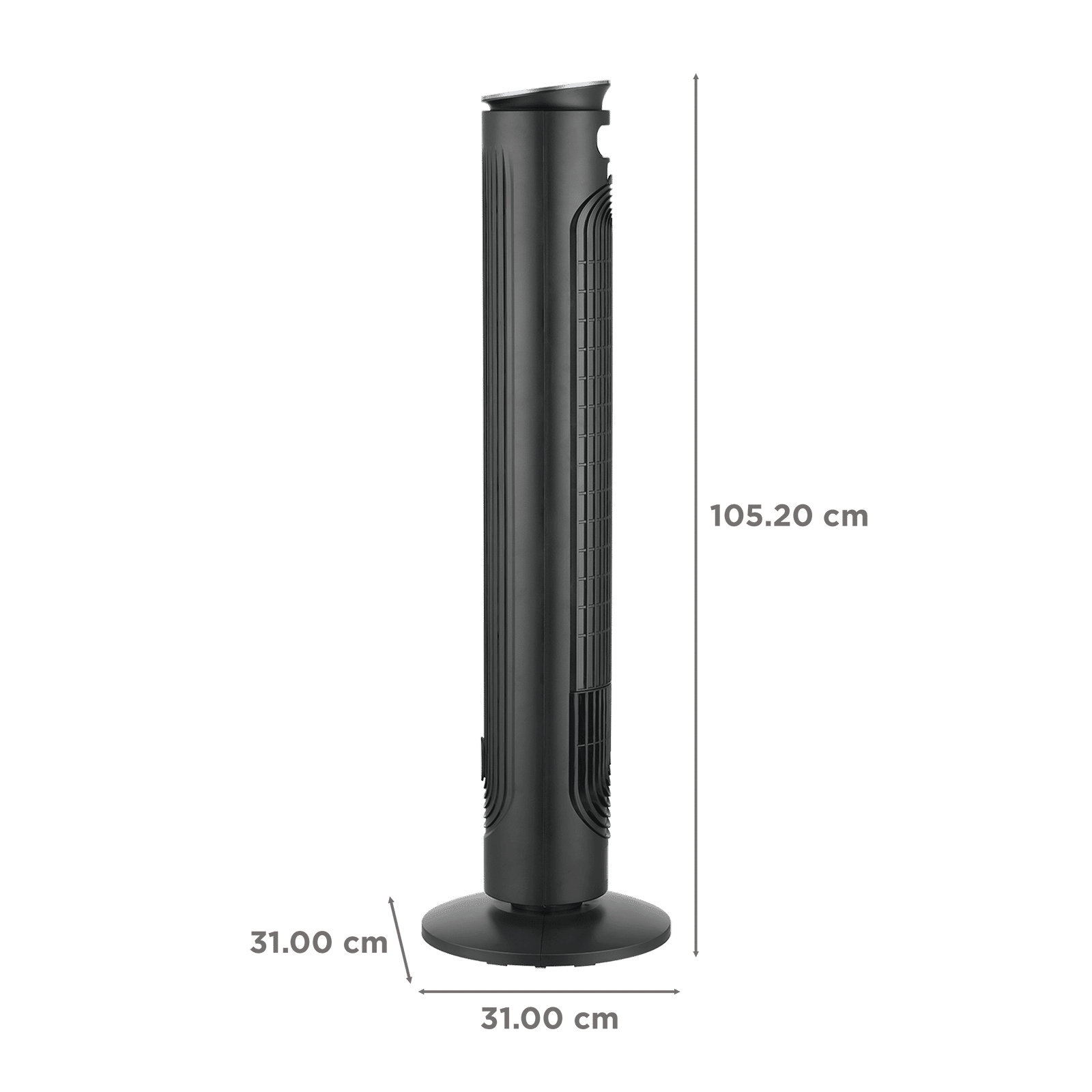 Croma Bladeless 1500 m3/hr Air Delivery Tower Fan with Remote Control (5 Speed Settings, Black)_2