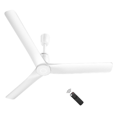 atomberg Aris Contour Smart 5 Star 1200mm 3 Blade BLDC Motor Smart Ceiling Fan with Remote (LED Indicators, Marble White)