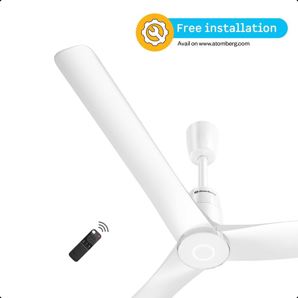 atomberg Aris Contour Smart 5 Star 1200mm 3 Blade BLDC Motor Smart Ceiling Fan with Remote (LED Indicators, Marble White)_6