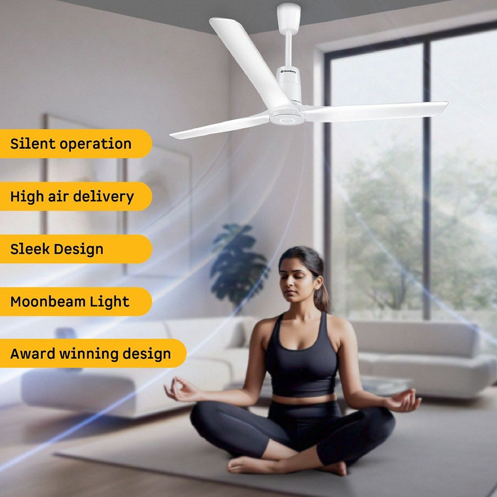 atomberg Aris Contour Smart 5 Star 1200mm 3 Blade BLDC Motor Smart Ceiling Fan with Remote (LED Indicators, Marble White)_8