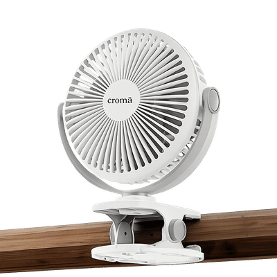 Croma 3 Blade Rechargeable Fan with 1800 mAh Battery (BLDC Motor,2026 model, White)