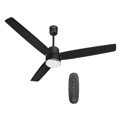 Havells Epic Underlight 5 Star 1200mm 3 Blade BLDC Motor Ceiling Fan with Remote (Reverse Rotation, Matt Black)