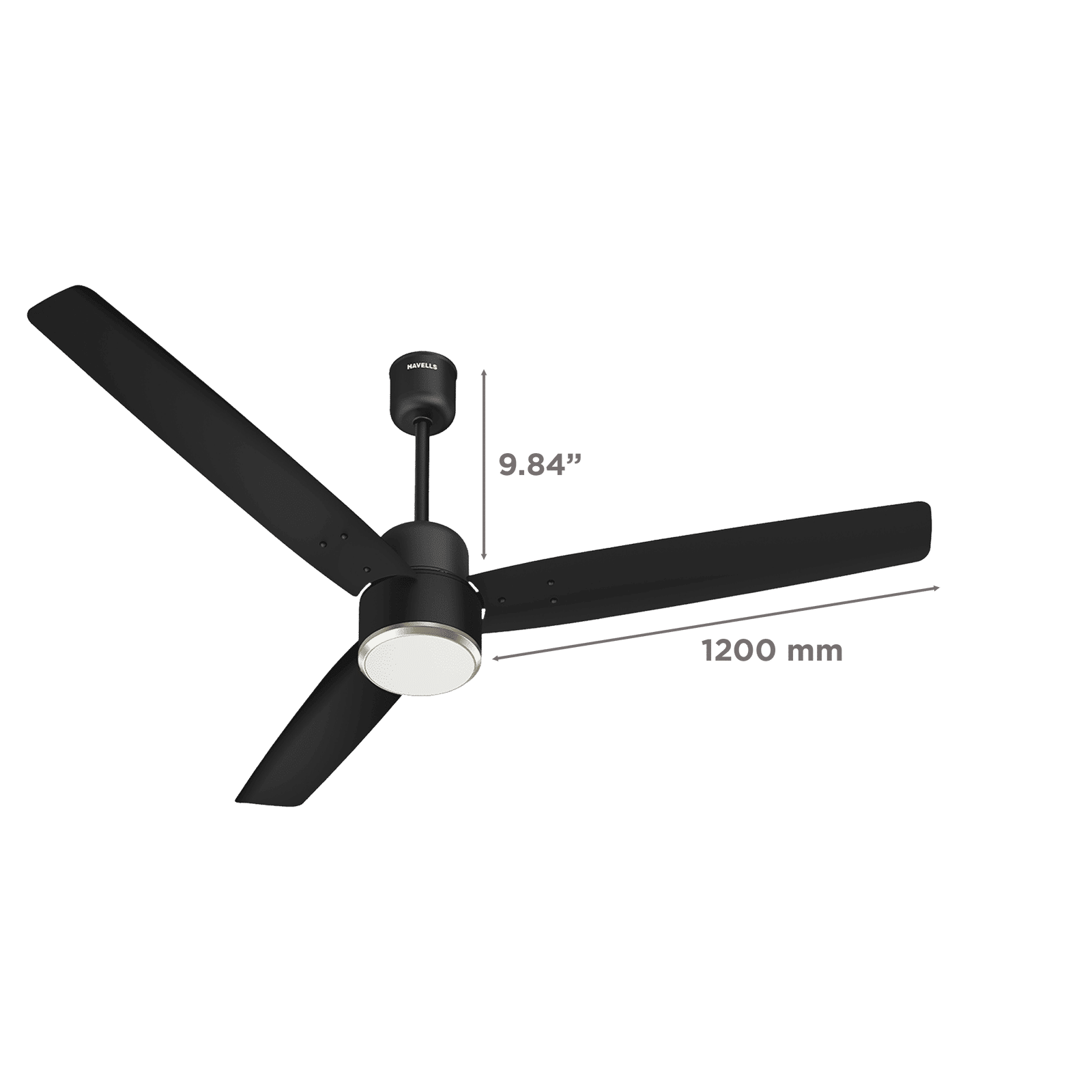 Havells Epic Underlight 5 Star 1200mm 3 Blade BLDC Motor Ceiling Fan with Remote (Reverse Rotation, Matt Black) Havells Epic Underlight 5 Star 1200mm 3 Blade BLDC Motor Ceiling Fan with Remote (Reverse Rotation, Matt Black)_2