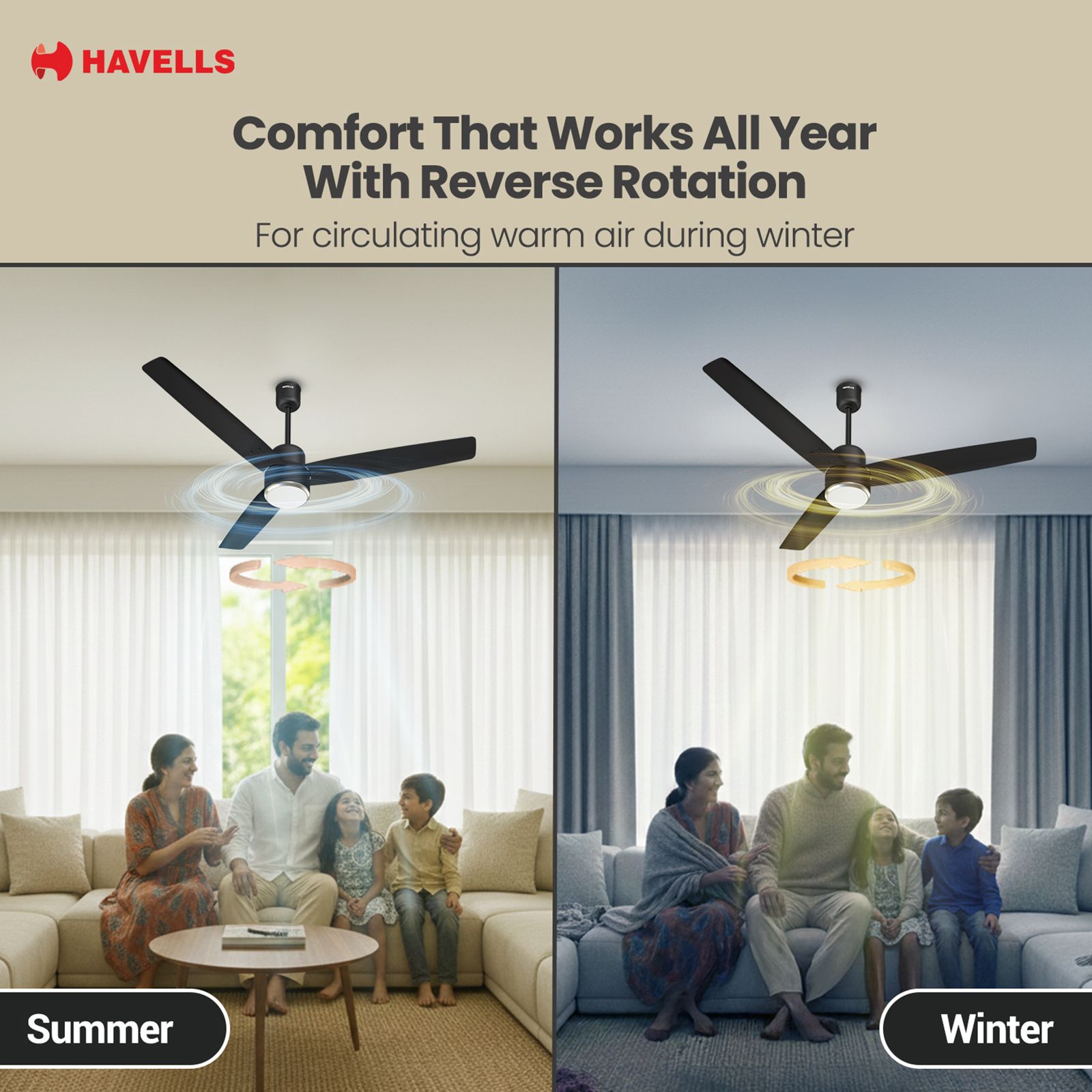Havells Epic Underlight 5 Star 1200mm 3 Blade BLDC Motor Ceiling Fan with Remote (Reverse Rotation, Matt Black) Havells Epic Underlight 5 Star 1200mm 3 Blade BLDC Motor Ceiling Fan with Remote (Reverse Rotation, Matt Black)_9
