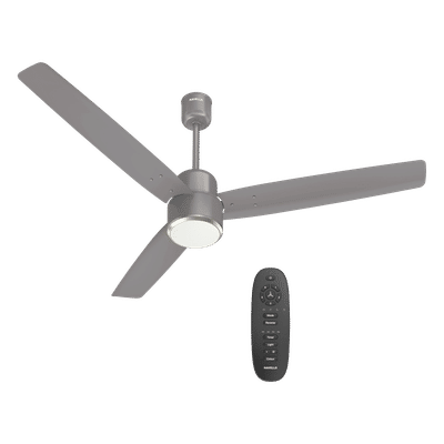 Havells Epic Underlight 5 Star 1200mm 3 Blade BLDC Motor Ceiling Fan with Remote (Reverse Rotation, Stone Grey)
