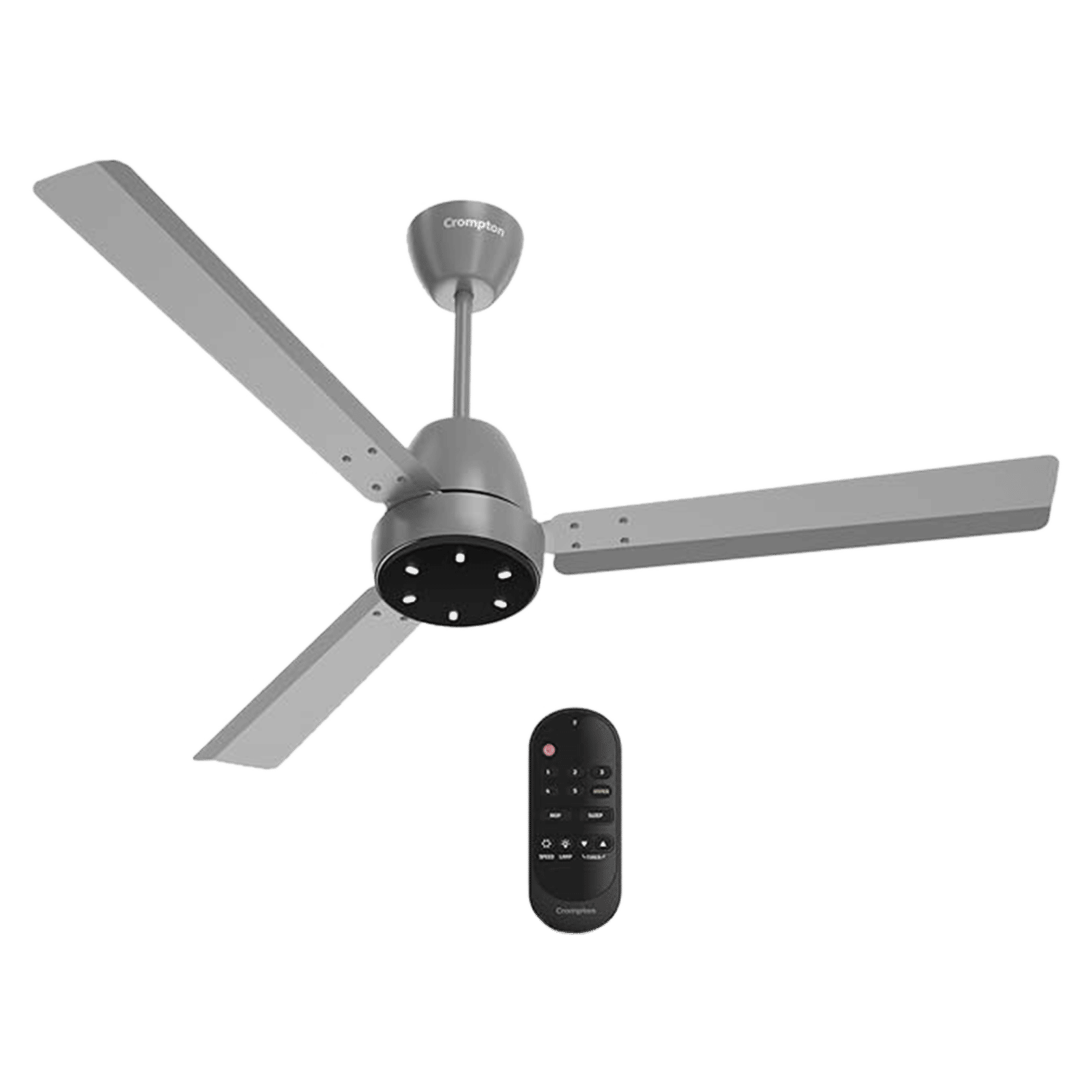 Crompton Energion NITEO 5 Star 1200mm 3 Blade BLDC Motor Ceiling Fan with Remote (Premium LED Lamp, Matt Grey) Crompton Energion NITEO 5 Star 1200mm 3 Blade BLDC Motor Ceiling Fan with Remote (Premium LED Lamp, Matt Grey)_1