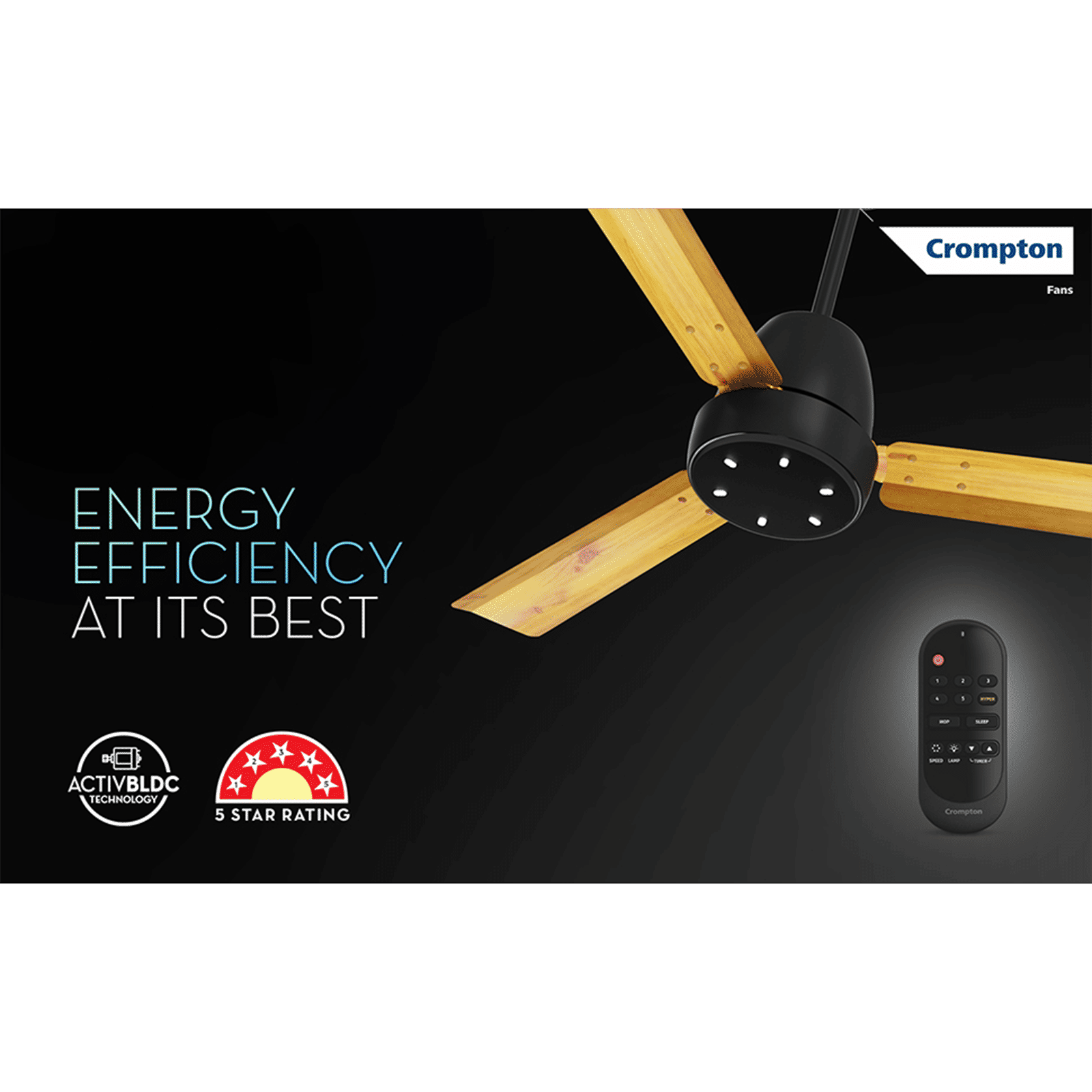 Crompton Energion NITEO 5 Star 1200mm 3 Blade BLDC Motor Ceiling Fan with Remote (Premium LED Lamp, Matt Grey) Crompton Energion NITEO 5 Star 1200mm 3 Blade BLDC Motor Ceiling Fan with Remote (Premium LED Lamp, Matt Grey)_7