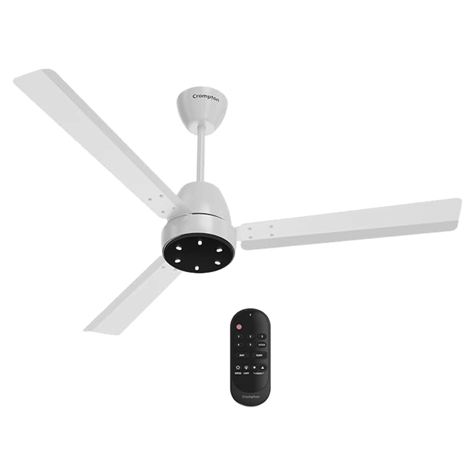 Crompton Energion NITEO 5 Star 1200mm 3 Blade BLDC Motor Ceiling Fan with Remote (Premium LED Lamp, Silver White) Crompton Energion NITEO 5 Star 1200mm 3 Blade BLDC Motor Ceiling Fan with Remote (Premium LED Lamp, Silver White)_1