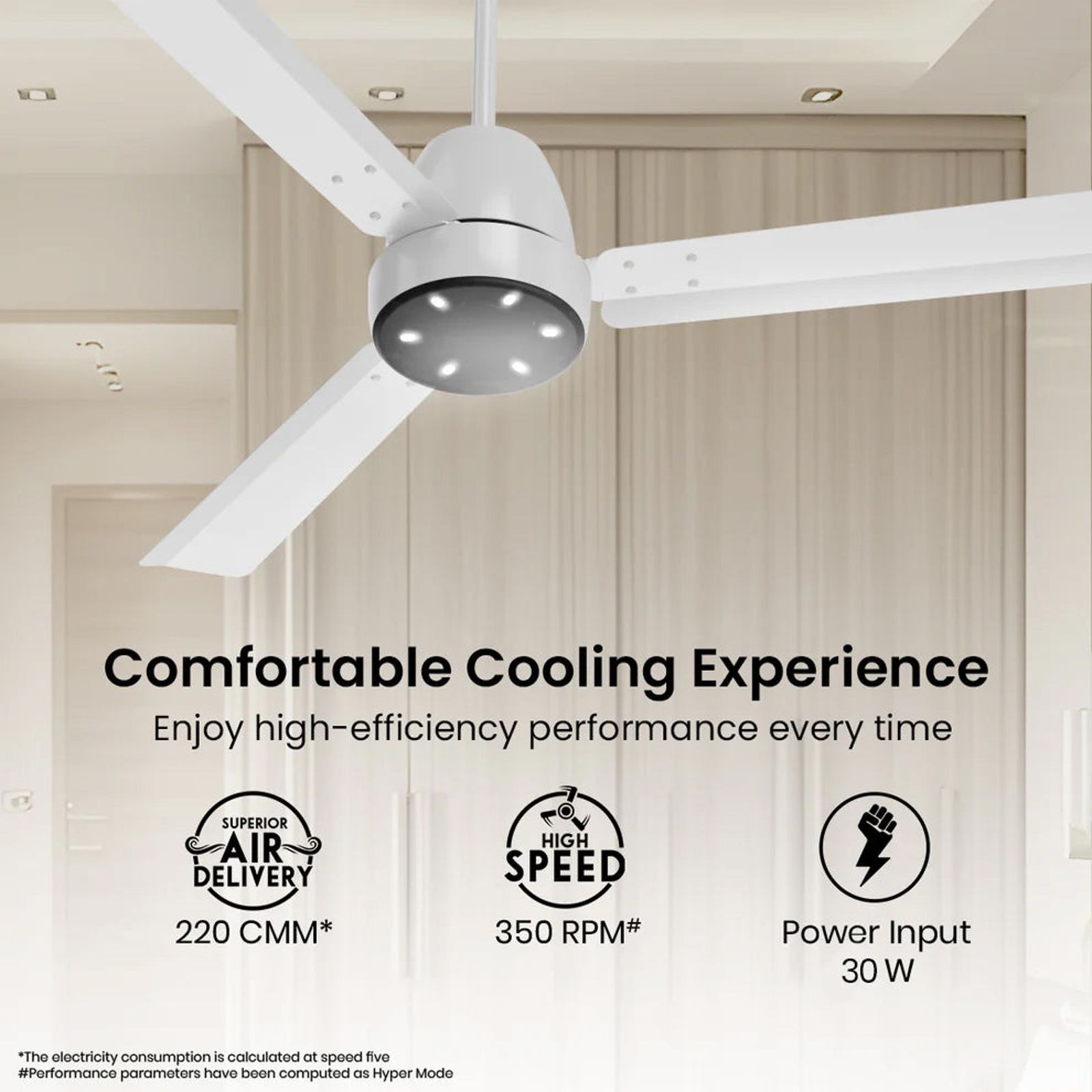 Crompton Energion NITEO 5 Star 1200mm 3 Blade BLDC Motor Ceiling Fan with Remote (Premium LED Lamp, Silver White) Crompton Energion NITEO 5 Star 1200mm 3 Blade BLDC Motor Ceiling Fan with Remote (Premium LED Lamp, Silver White)_5