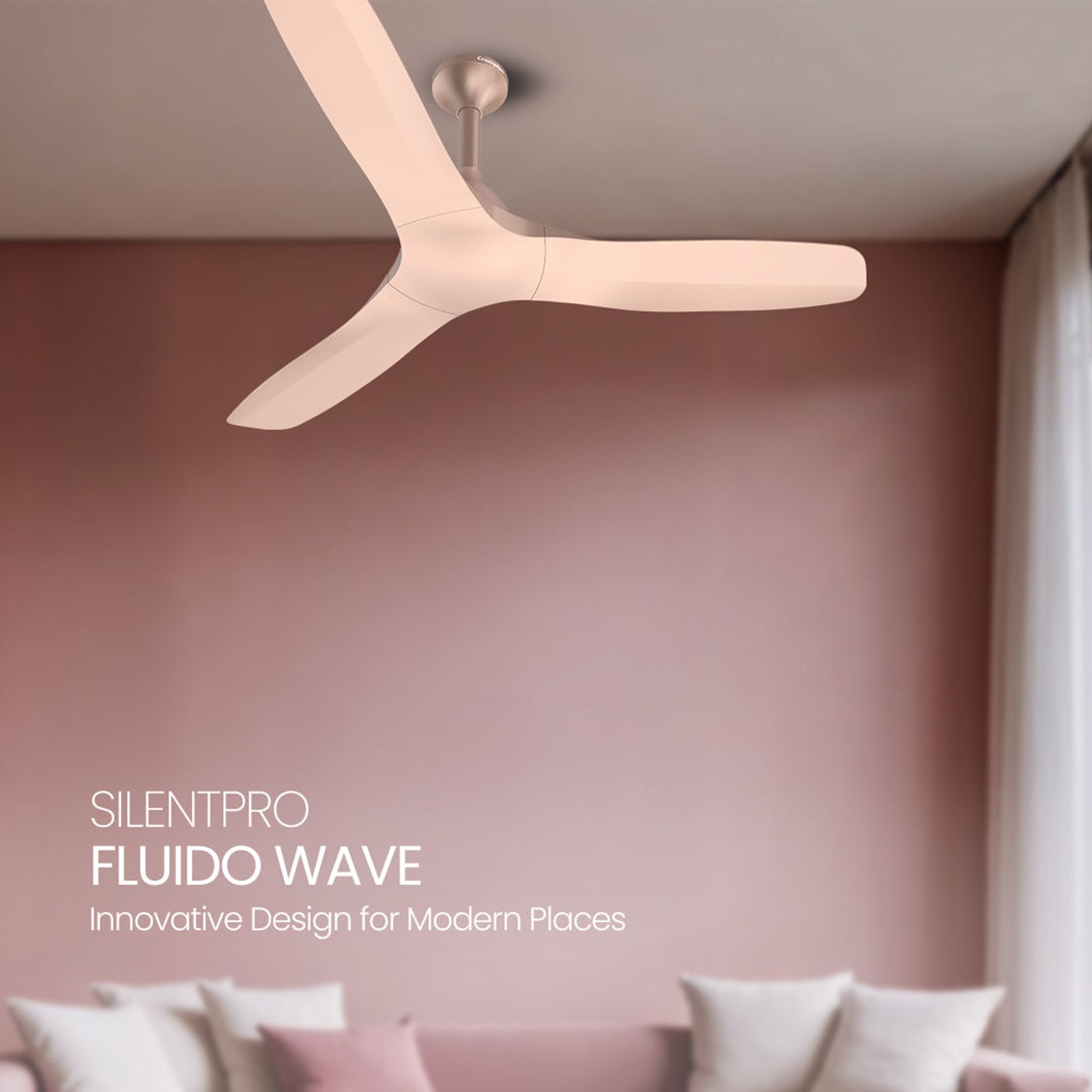 Crompton Silent Pro Fluido Wave 1 Star 1200mm 3 Blade Linear Induction Motor Ceiling Fan (Anti Dust Design, Cinnamon Blush) Crompton Silent Pro Fluido Wave 1 Star 1200mm 3 Blade Linear Induction Motor Ceiling Fan (Anti Dust Design, Cinnamon Blush)_10