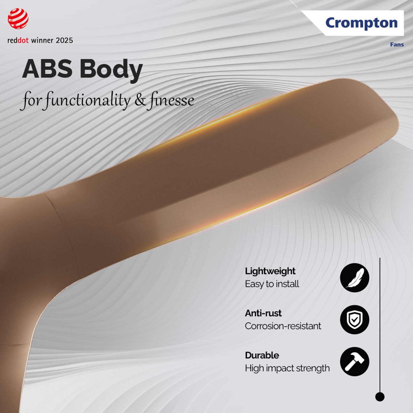 Crompton Silent Pro Fluido Wave 1 Star 1200mm 3 Blade Linear Induction Motor Ceiling Fan (Anti Dust Design, Cinnamon Blush) Crompton Silent Pro Fluido Wave 1 Star 1200mm 3 Blade Linear Induction Motor Ceiling Fan (Anti Dust Design, Cinnamon Blush)_13