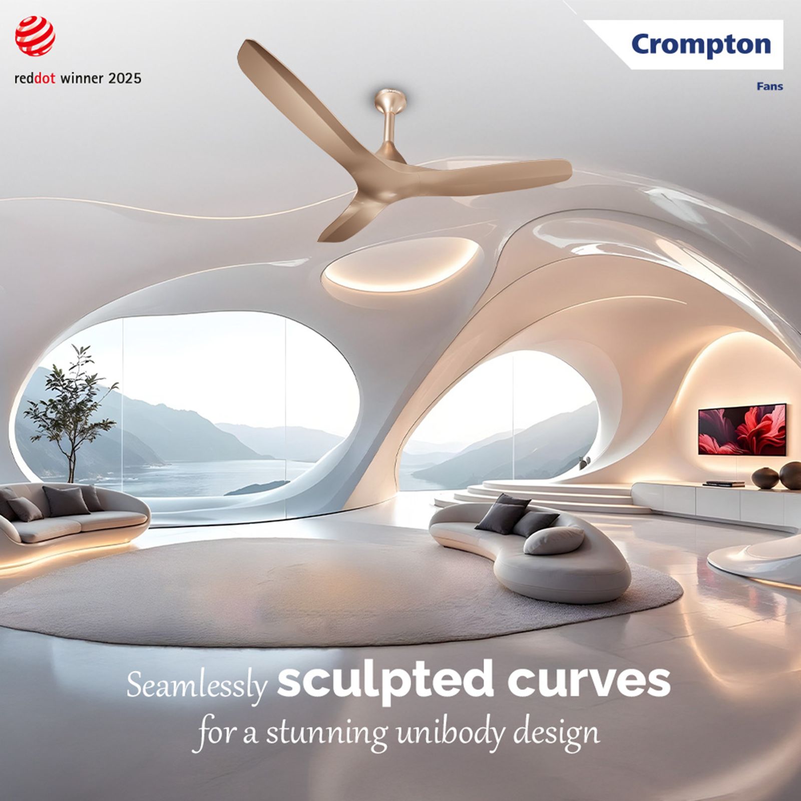 Crompton Silent Pro Fluido Wave 1 Star 1200mm 3 Blade Linear Induction Motor Ceiling Fan (Anti Dust Design, Cinnamon Blush) Crompton Silent Pro Fluido Wave 1 Star 1200mm 3 Blade Linear Induction Motor Ceiling Fan (Anti Dust Design, Cinnamon Blush)_7