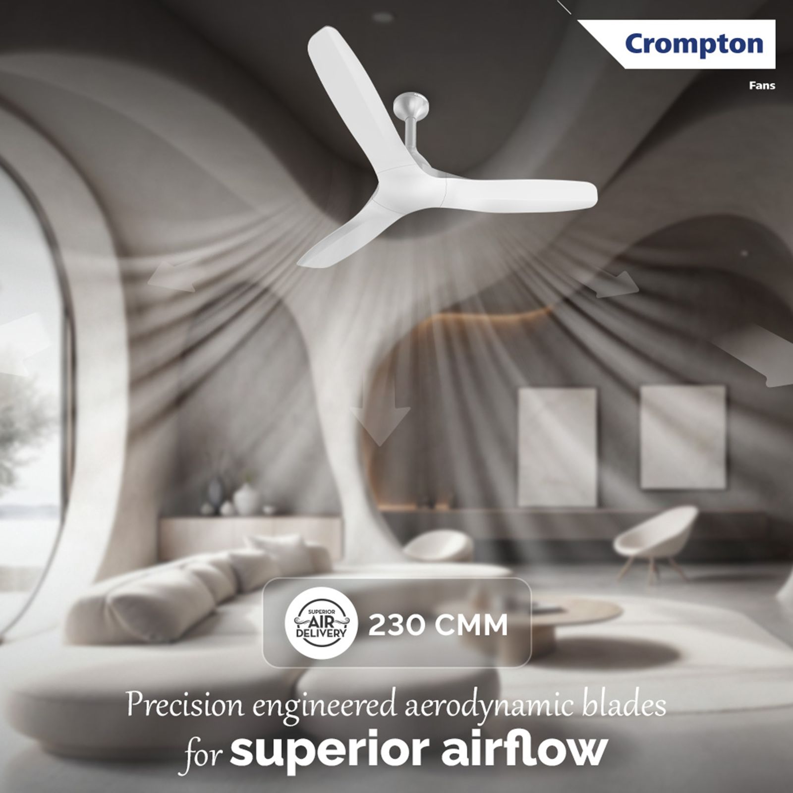 Crompton Silent Pro Fluido Wave 1 Star 1200mm 3 Blade Linear Induction Motor Ceiling Fan (Anti Dust Design, Fog Grey) Crompton Silent Pro Fluido Wave 1 Star 1200mm 3 Blade Linear Induction Motor Ceiling Fan (Anti Dust Design, Fog Grey)_13