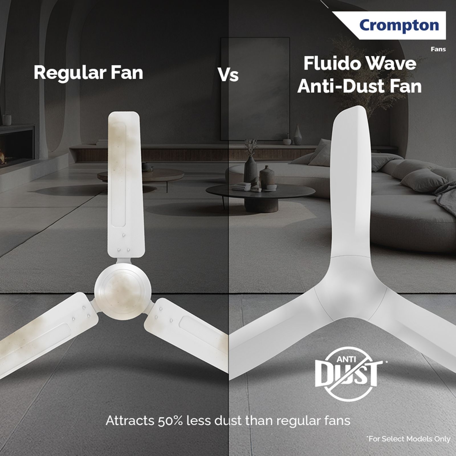 Crompton Silent Pro Fluido Wave 1 Star 1200mm 3 Blade Linear Induction Motor Ceiling Fan (Anti Dust Design, Fog Grey) Crompton Silent Pro Fluido Wave 1 Star 1200mm 3 Blade Linear Induction Motor Ceiling Fan (Anti Dust Design, Fog Grey)_15
