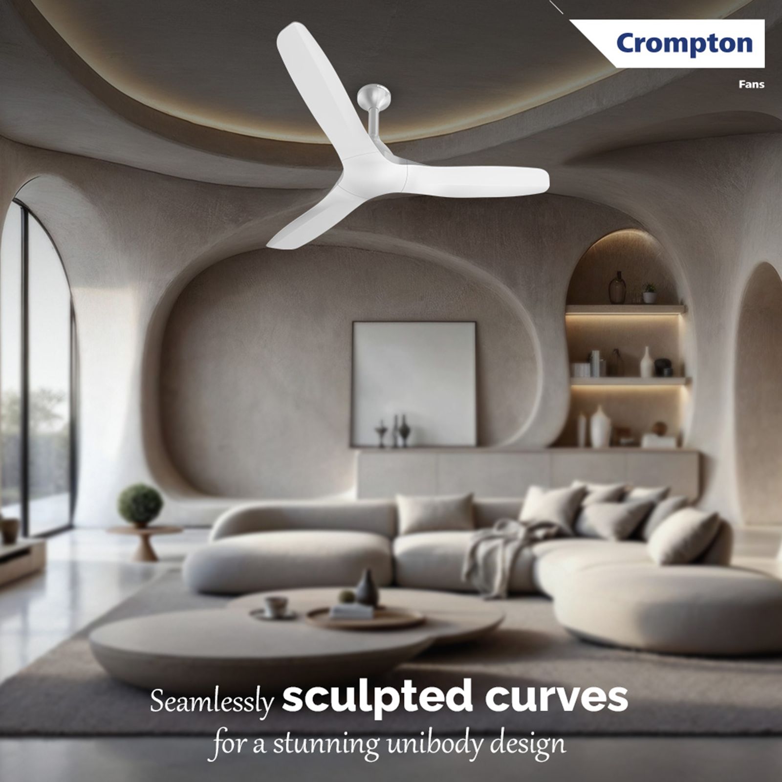 Crompton Silent Pro Fluido Wave 1 Star 1200mm 3 Blade Linear Induction Motor Ceiling Fan (Anti Dust Design, Fog Grey) Crompton Silent Pro Fluido Wave 1 Star 1200mm 3 Blade Linear Induction Motor Ceiling Fan (Anti Dust Design, Fog Grey)_6
