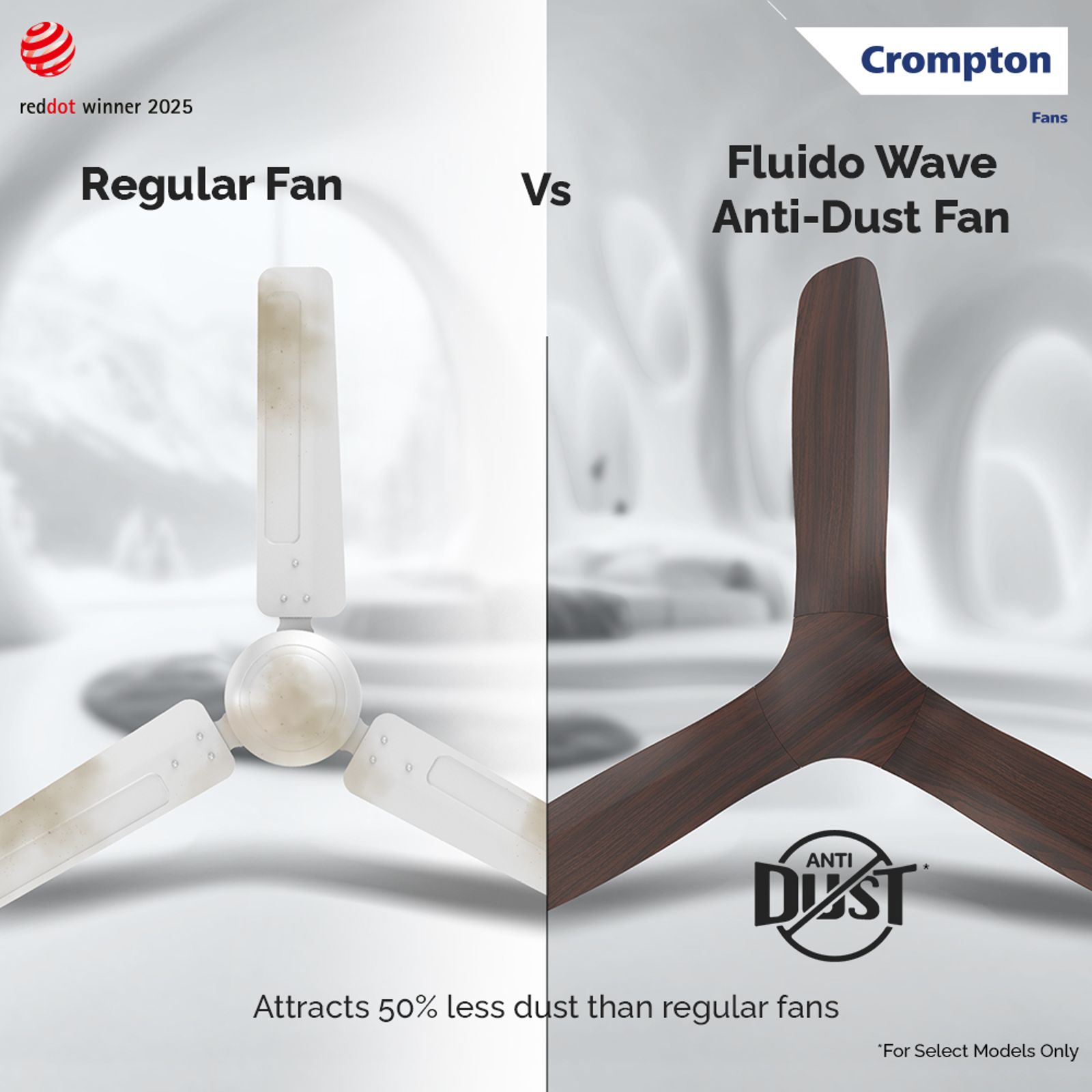 Crompton Silent Pro Fluido Wave 1 Star 1200mm 3 Blade Linear Induction Motor Ceiling Fan (Anti Dust Design, Sheesham Wood) Crompton Silent Pro Fluido Wave 1 Star 1200mm 3 Blade Linear Induction Motor Ceiling Fan (Anti Dust Design, Sheesham Wood)_12