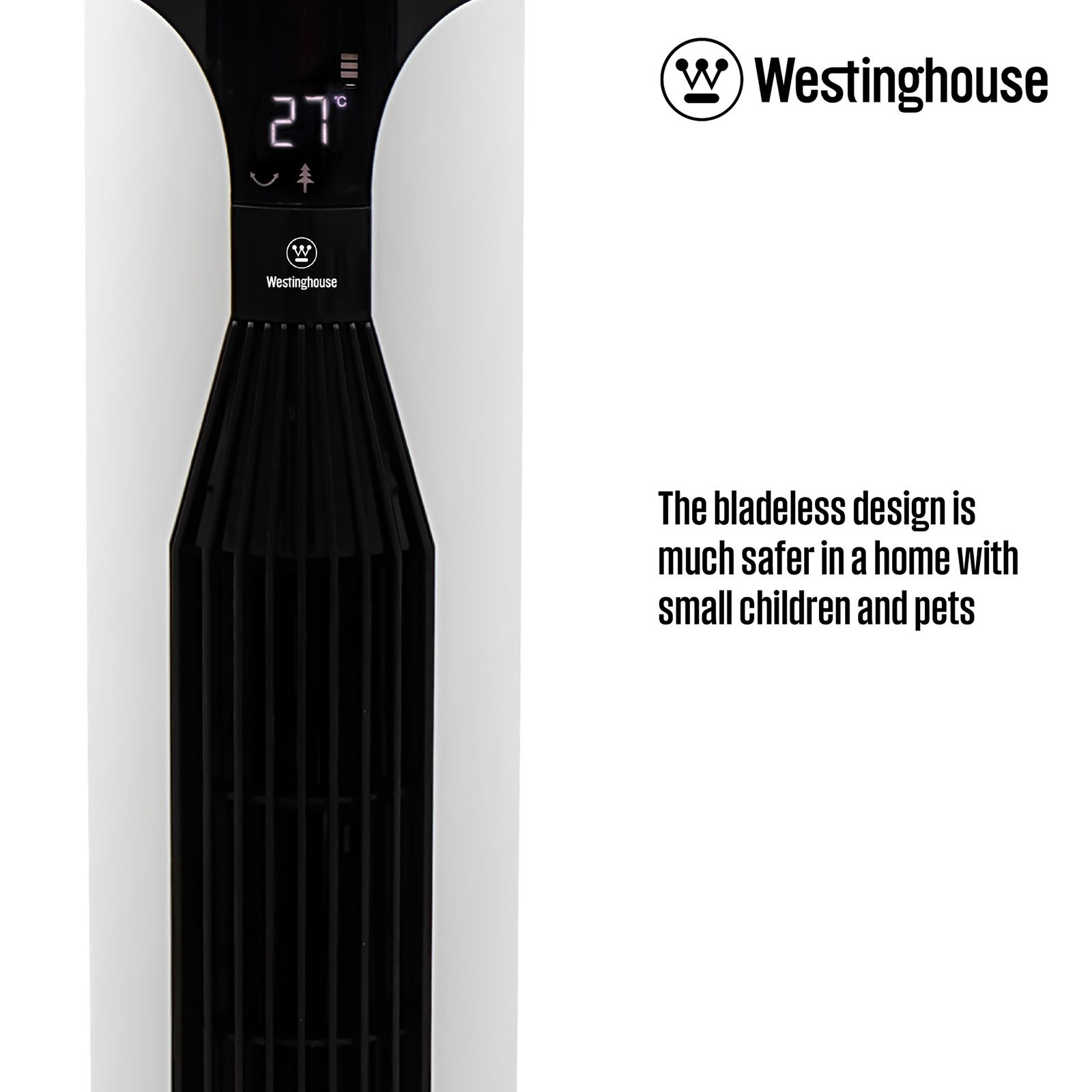 Westinghouse WH 42 Bladeless Tower Fan with Remote Control (Touch Control Panel, White) Westinghouse WH 42 Bladeless Tower Fan with Remote Control (Touch Control Panel, White)_7