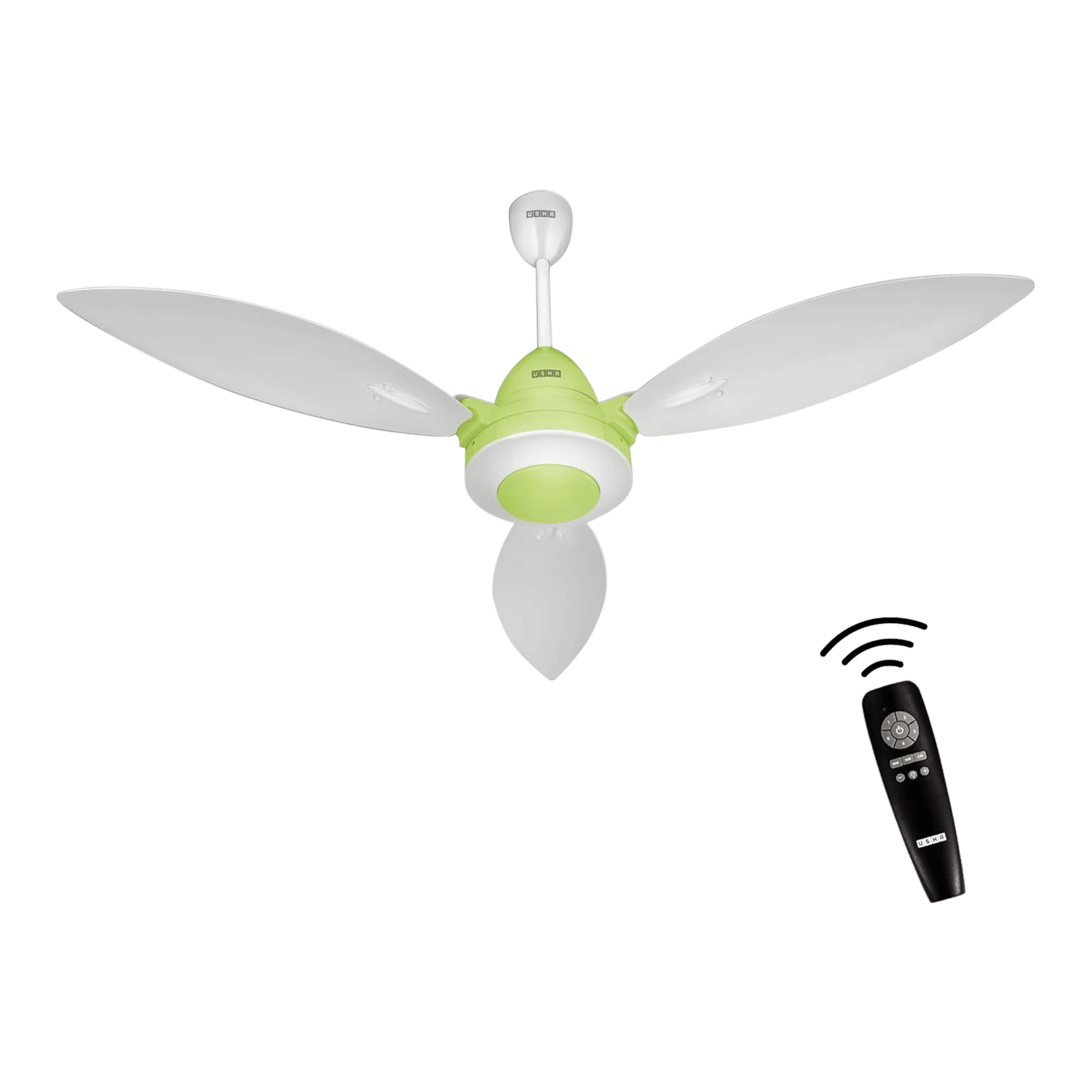 Usha Bloom Lily Glow 5 Star 1200mm 3 Blade BLDC Motor Technology Ceiling Fan with Remote (LED Underlight, White & Light Green) Usha Bloom Lily Glow 5 Star 1200mm 3 Blade BLDC Motor Technology Ceiling Fan with Remote (LED Underlight, White & Light Green)_1