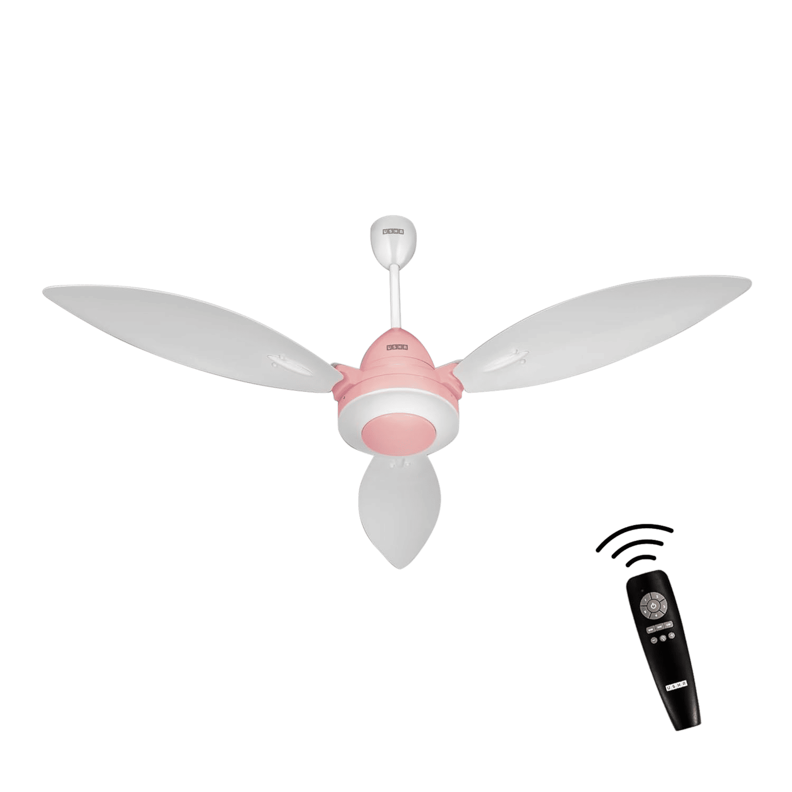 Usha Bloom Lily Glow 5 Star 1200mm 3 Blade BLDC Motor Technology Ceiling Fan with Remote (LED Underlight, White & Light Pink) Usha Bloom Lily Glow 5 Star 1200mm 3 Blade BLDC Motor Technology Ceiling Fan with Remote (LED Underlight, White & Light Pink)_1