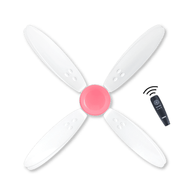 Usha Bloom Lily Nova 5 Star 1200mm 4 Blade BLDC Motor Ceiling Fan with Remote (Whisper Quiet Operations for Noiseless Experience, White & Light Pink)