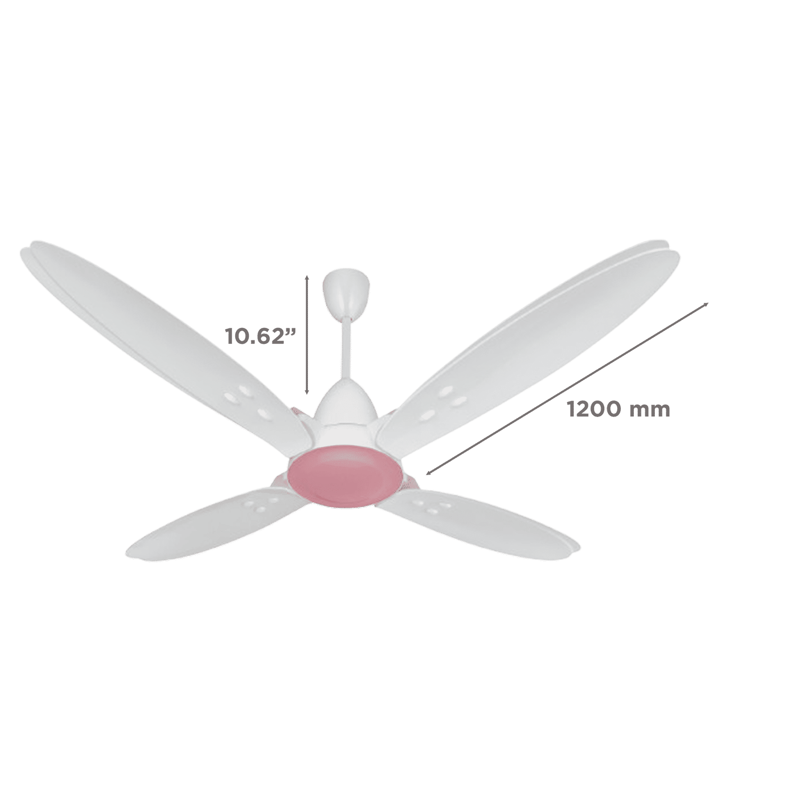 Usha Bloom Lily Nova 5 Star 1200mm 4 Blade BLDC Motor Ceiling Fan with Remote (Whisper Quiet Operations for Noiseless Experience, White & Light Pink)_2