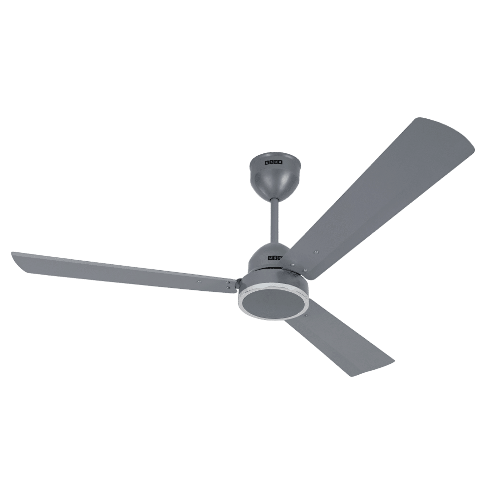 USHA AeroEdge 5 Star 1200mm 3 Blade BLDC Motor Ceiling Fan with Remote (Whisper Quiet Technology, Mattallic Grey) USHA AeroEdge 5 Star 1200mm 3 Blade BLDC Motor Ceiling Fan with Remote (Whisper Quiet Technology, Mattallic Grey)_1