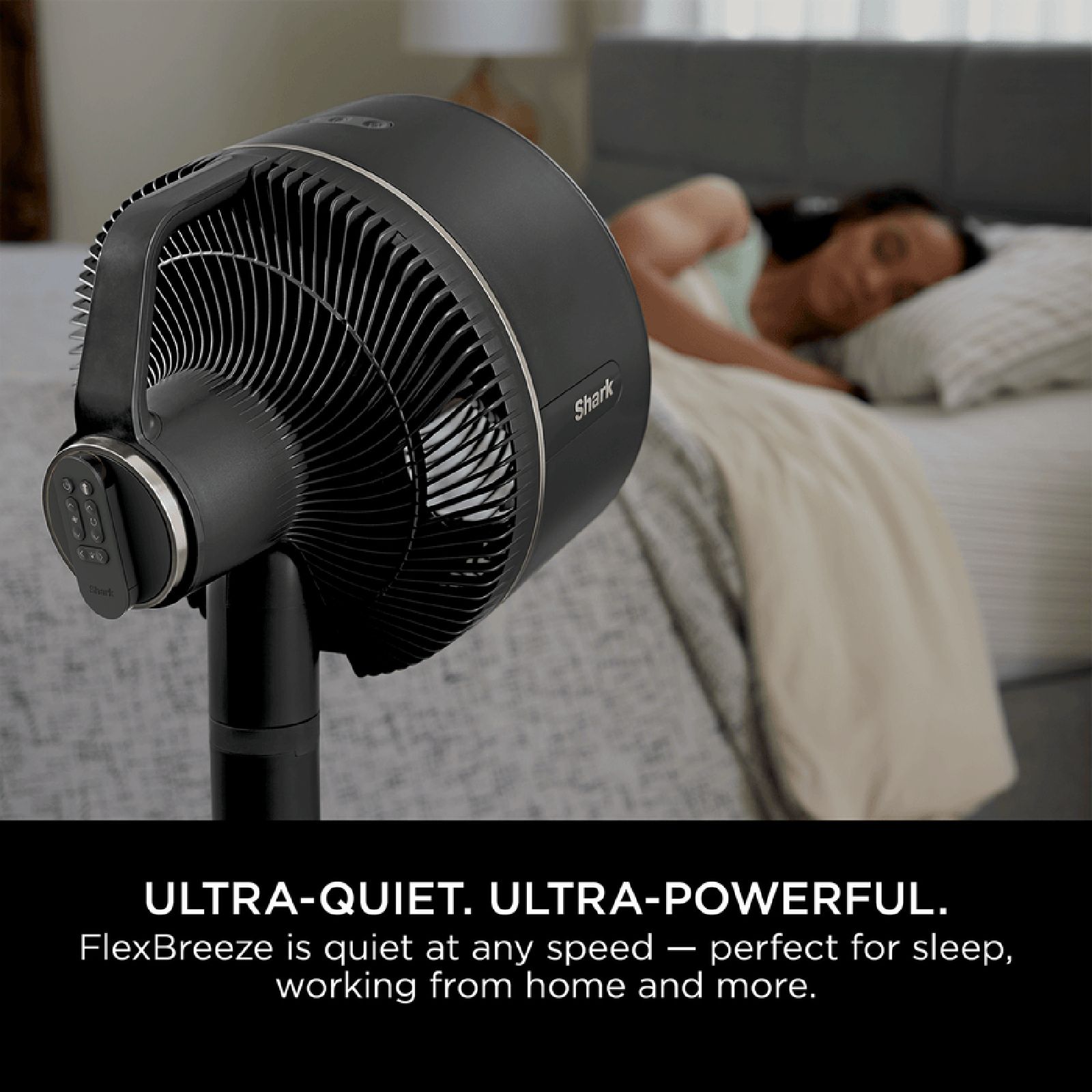 Shark FlexBreeze 3 Blade BLDC Motor Table & Pedestal Fan with Remote (UV & Water Resistant, Black)_4