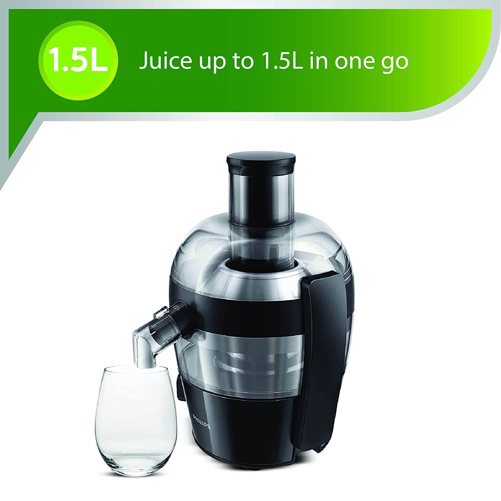 PHILIPS Viva Collection 500 Watt 1 Jar Centrifugal Juicer (QuickClean Technology, Ink Black) PHILIPS Viva Collection 500 Watt 1 Jar Centrifugal Juicer (QuickClean Technology, Ink Black)_9