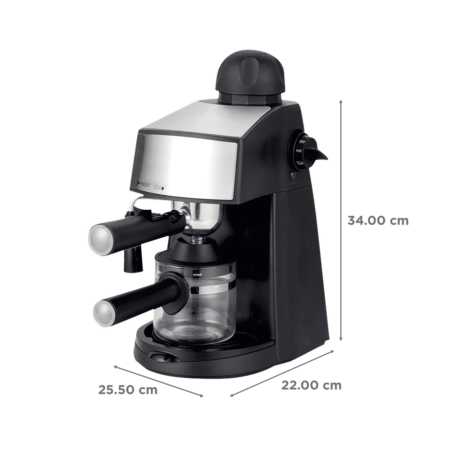Russell Hobbs 800 Watt 4 Cups Fully Automatic Espresso Coffee Maker with Anti Drip Valve (Black) Russell Hobbs 800 Watt 4 Cups Fully Automatic Espresso Coffee Maker with Anti Drip Valve (Black)_2