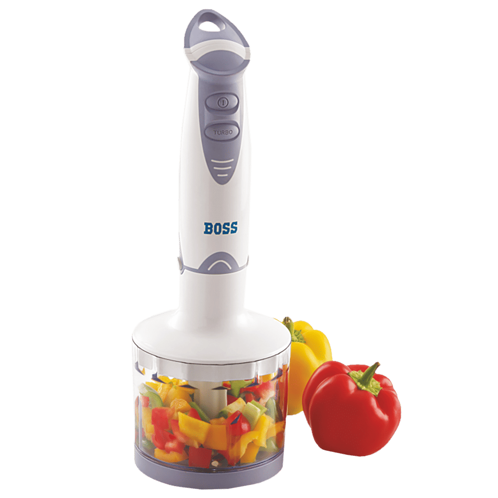 BOSS Quickmix 450 Watt 2 Speed Hand Blender with 4 Attachments (Detachable Metal Foot, White) BOSS Quickmix 450 Watt 2 Speed Hand Blender with 4 Attachments (Detachable Metal Foot, White)_12
