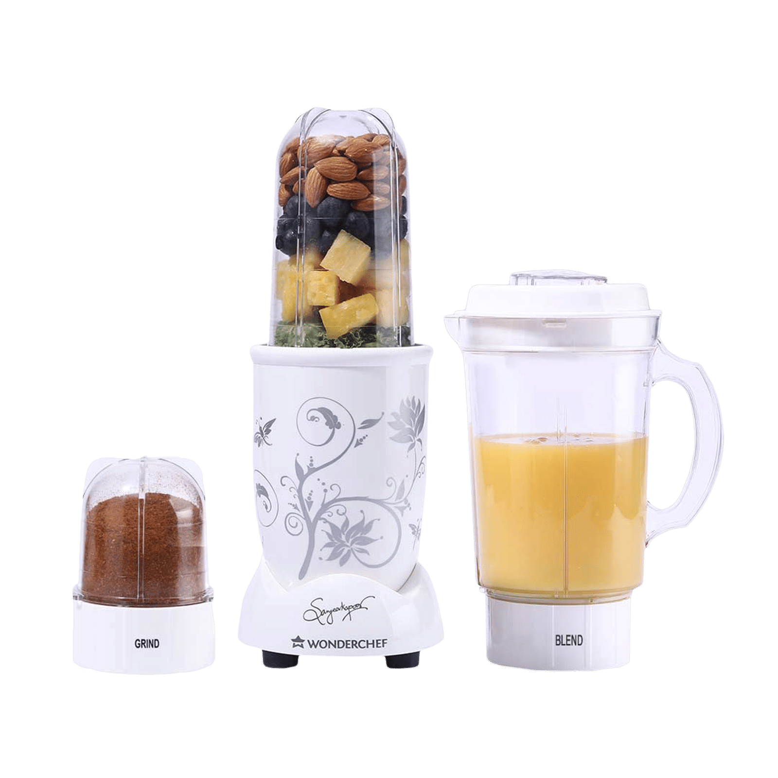 WONDERCHEF Nutri-Blend 400 Watt 3 Jars Mixer Grinder Blender (22000 RPM, All-In-One System, White)_11