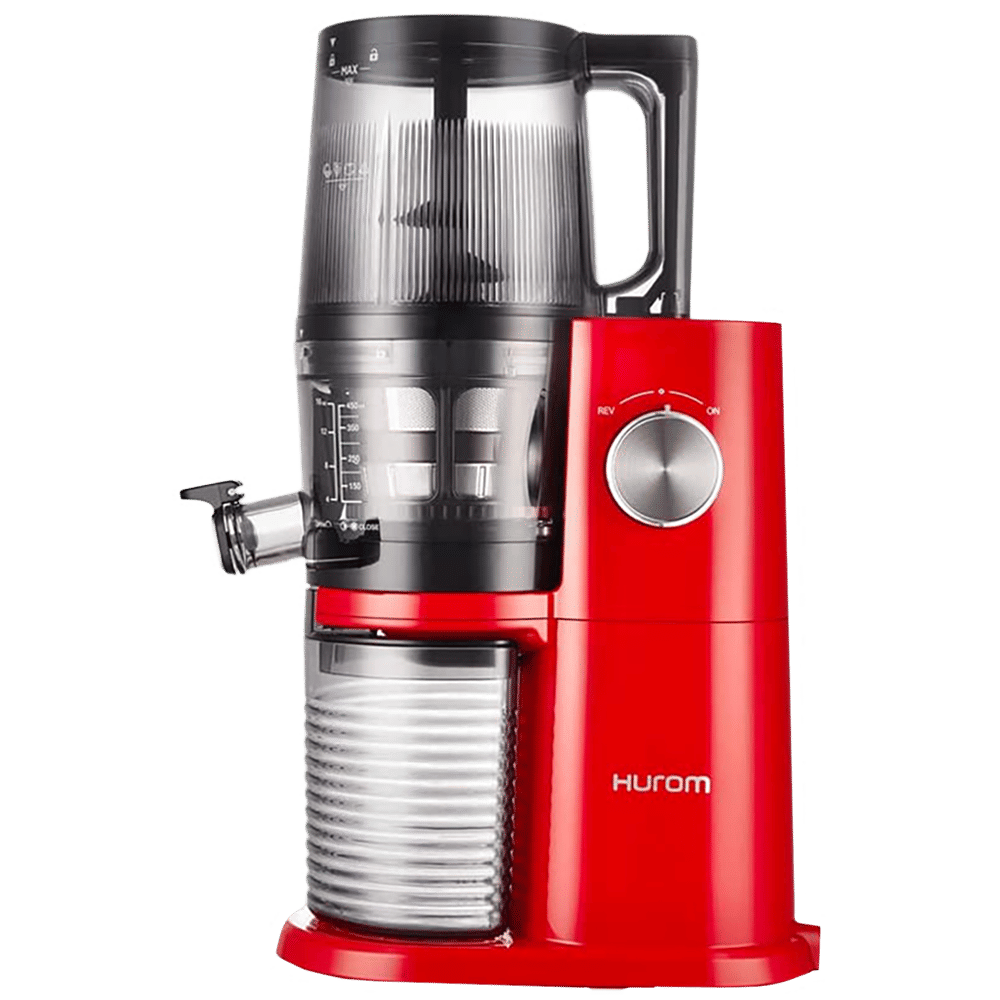 Hurom H-AI Series 150 Watt Cold Press Juicer (60 RPM, Slow Squeeze Technology, Vivid Red) Hurom H-AI Series 150 Watt Cold Press Juicer (60 RPM, Slow Squeeze Technology, Vivid Red)_1