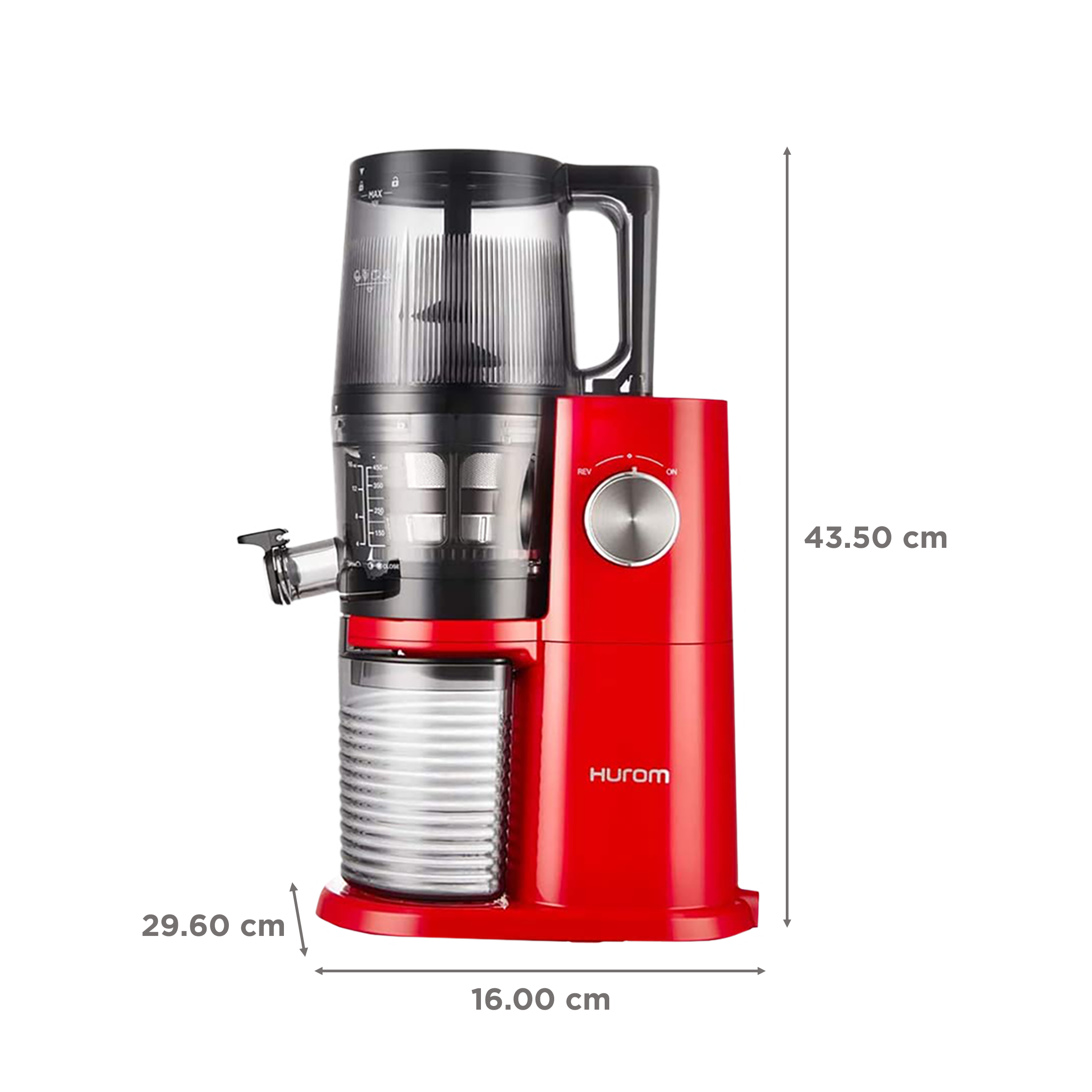 Hurom H-AI Series 150 Watt Cold Press Juicer (60 RPM, Slow Squeeze Technology, Vivid Red) Hurom H-AI Series 150 Watt Cold Press Juicer (60 RPM, Slow Squeeze Technology, Vivid Red)_3