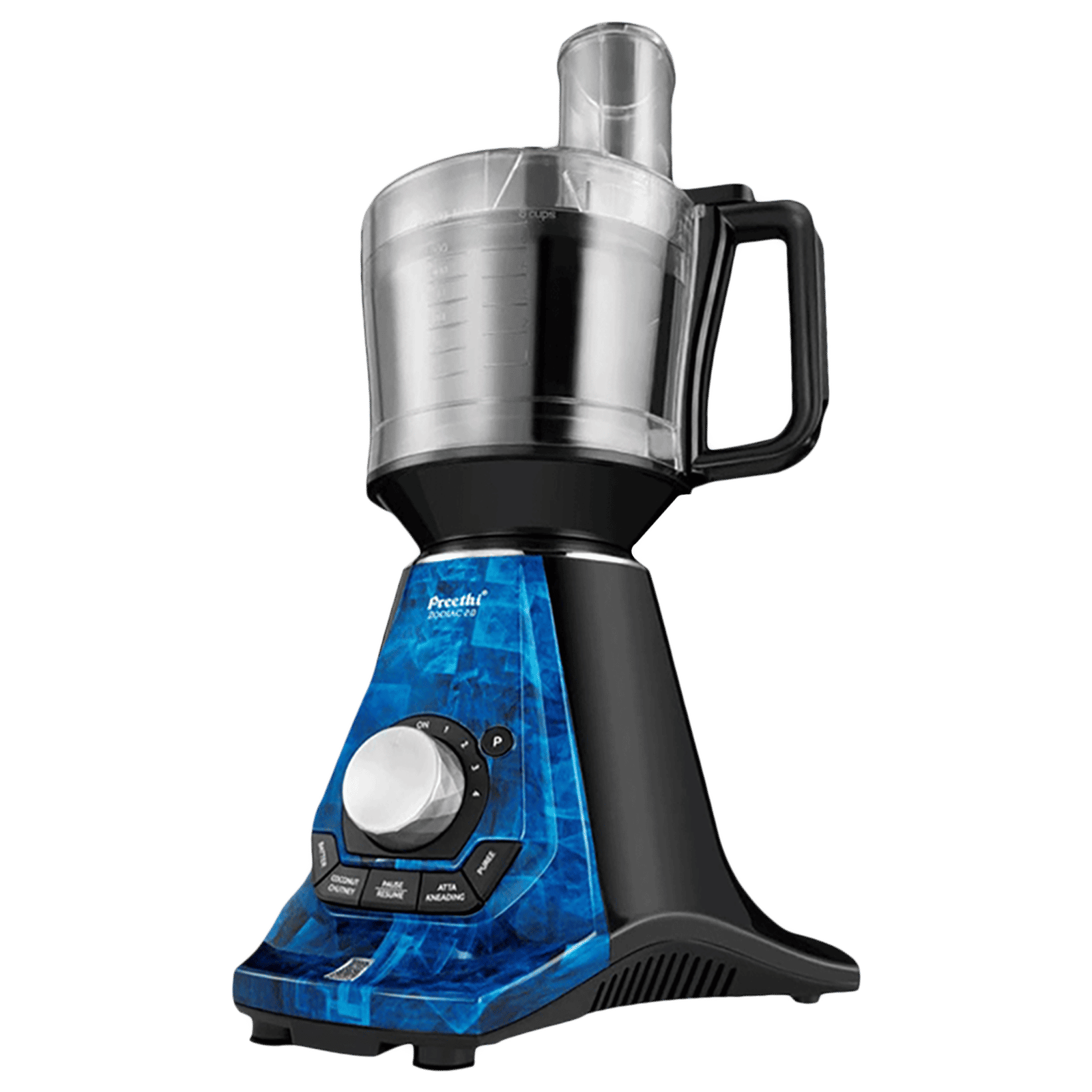 Preethi Zodiac 2.0 750 Watt 4 Jars Juicer Mixer Grinder (19000 RPM, 3-In-1 Insta Fresh Juicer Jar, Black/Blue) Preethi Zodiac 2.0 750 Watt 4 Jars Juicer Mixer Grinder (19000 RPM, 3-In-1 Insta Fresh Juicer Jar, Black/Blue)_12