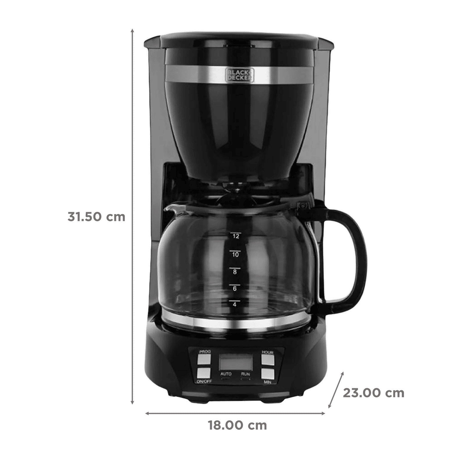 BLACK&DECKER BXCM1201IN 900 Watt 12 Cups Automatic Drip Coffee Maker with Keep Warm Function (Black) BLACK&DECKER BXCM1201IN 900 Watt 12 Cups Automatic Drip Coffee Maker with Keep Warm Function (Black)_2