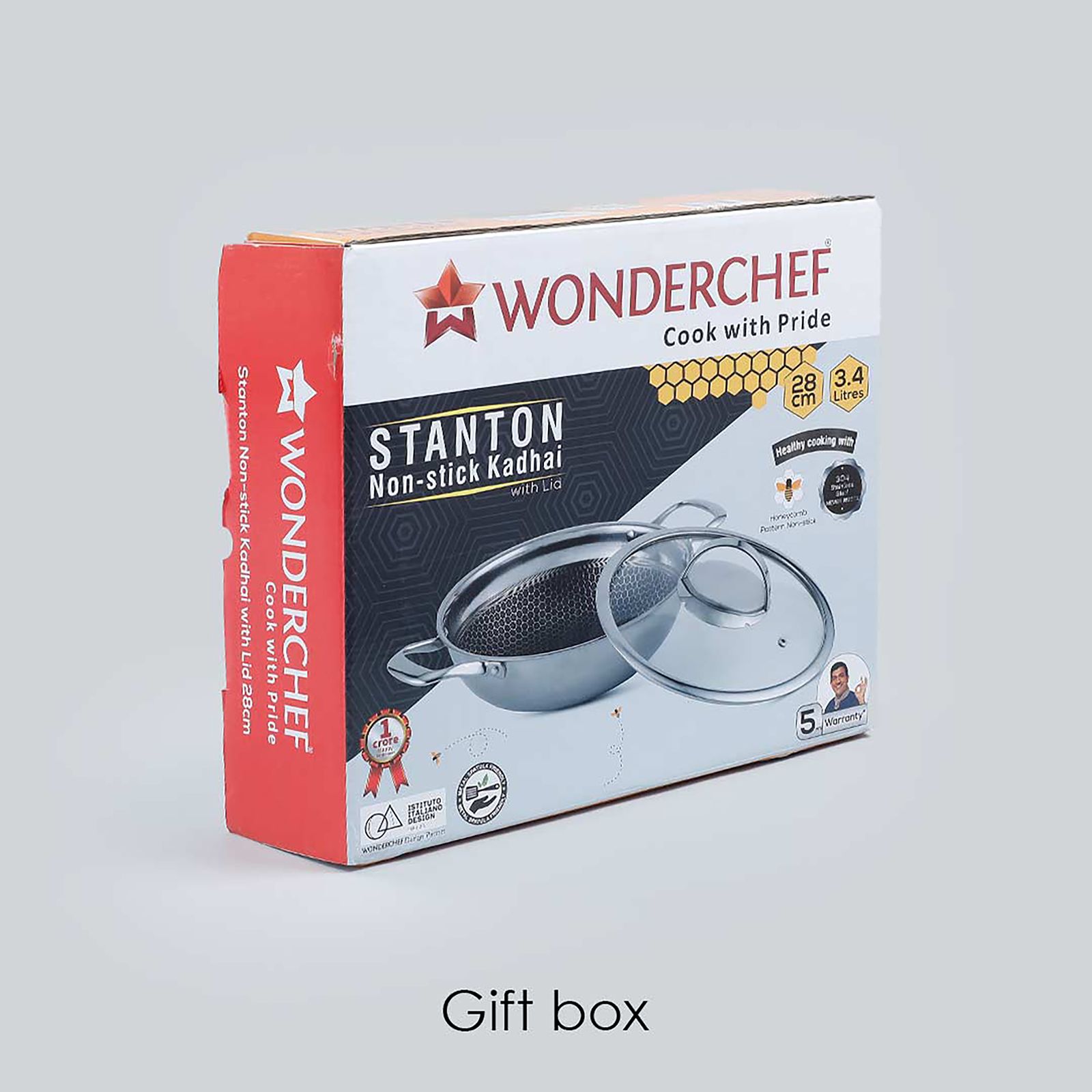 WONDERCHEF Stanton Wok with Lid (304 Stainless Steel Body, 63152779, Silver) WONDERCHEF Stanton Wok with Lid (304 Stainless Steel Body, 63152779, Silver)_8