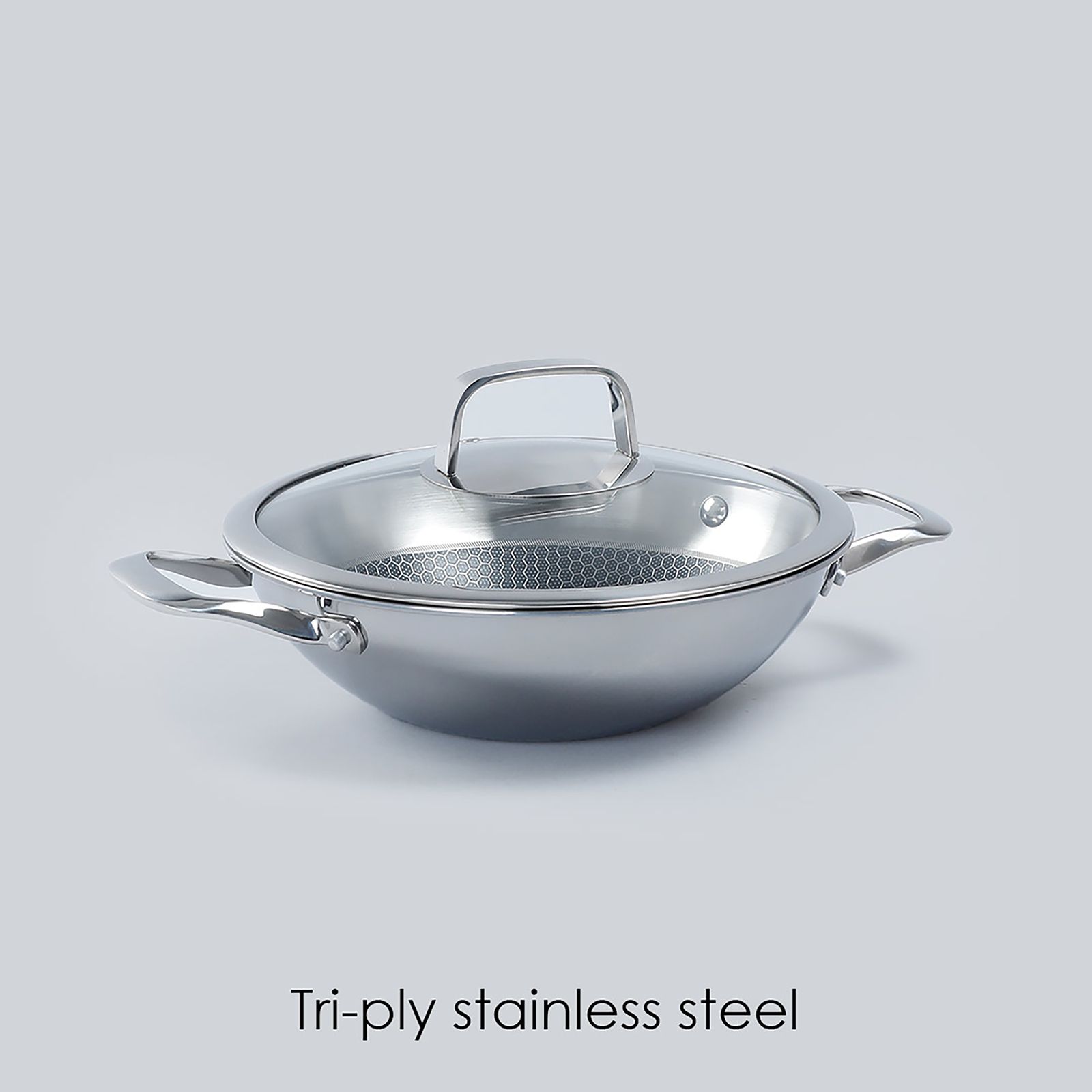 WONDERCHEF Stanton Wok with Lid (304 Stainless Steel Body, 63152779, Silver) WONDERCHEF Stanton Wok with Lid (304 Stainless Steel Body, 63152779, Silver)_9