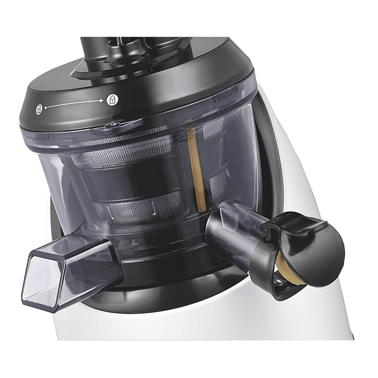 USHA NutriPress 200 Watt Cold Press Juicer (67 RPM, Safety Lock, Black/White)_4